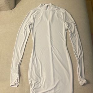 White bodycon long sleeve dress size small